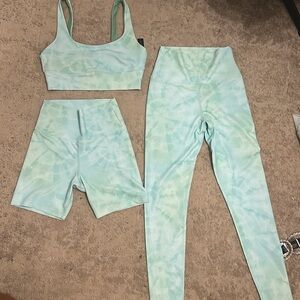 Beach Riot Mint Tye Dye 3 piece set